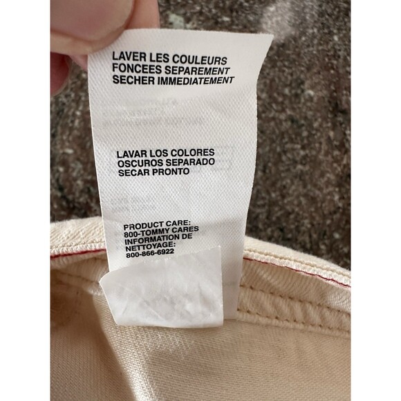 Tommy Hilfiger Women’s Pants Wide Leg Flared Mid Rise Chinos cream Y2K 10 - Picture 7 of 12